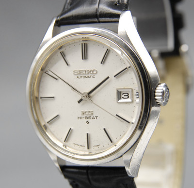 Overhauled [EXC+5] Vintage SEIKO HI-BEAT 5625-7120 KS 36mm Silver AT Men's Watch