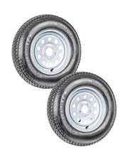 eCustomrim 2-Pack Trailer Tire On Rim ST215/75D14 14 in. Load Range C 5 Lug W...