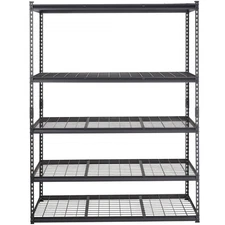 Heavy Duty 5 Tier Shelf Rolling Storage Garage Rack Wire Shelving Laundry Room