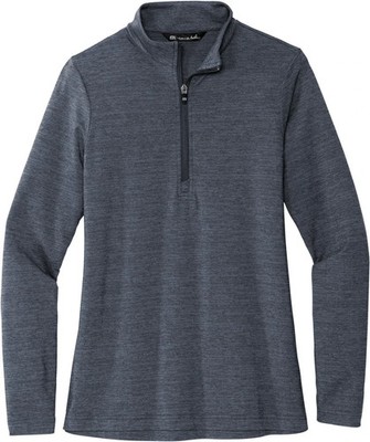 TravisMathew Women's Crestview 1/4-Zip Vintage Indigo Heather Size M