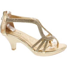Delicacy Angel 36 Women Dress Sandal Rhinestone Low Heel Pumps