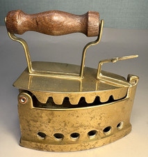 Brass Coal Little Iron France 50s Vintage 10 x 11.5cm Collectible