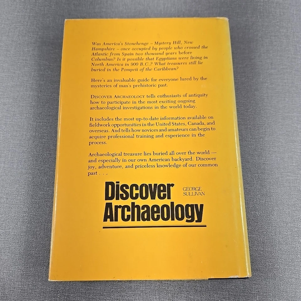 Discovery Archaeology George Sullivan ~ 1980 Vintage Hardcover Dust Jacket - Image 2 of 4