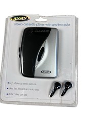 JENSEN SCR-68B Stereo Cassette Player With Am/fm Radio