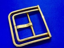 Classic D Shaped Single Prong Gold Tone Replacement Vintage Belt Buckle