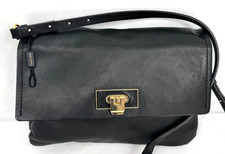 Massimo Dutti Luxurious Black Nappa Leather B...