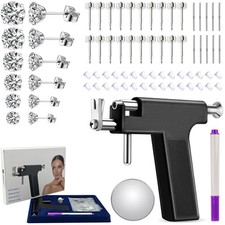 Ear Piercing Gun Kit,Ear Nose Navel Body Hole Machine, Black