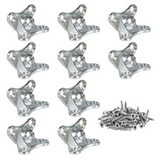 Silver Removable Corner Brace L Shape Right Angle Metal Bracket 10 PCS