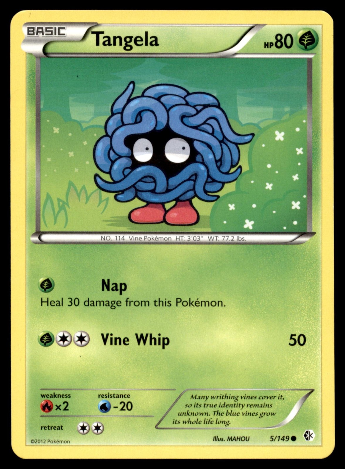 Tangela 5/149 Common Boundaries Crossed Pokemon Lightly Played