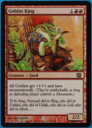 Goblin King FOIL 8th Edition NM Red Rare MAGIC MTG CARD (ID# 495746) ABUGames - Picture 1 of 2