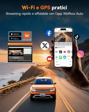 Dash Cam a Specchio 10'' M40 Doppia Fotocamera Anteriore Posteriore 4K Registraz - Miniatura 6