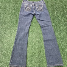 Wrangler Flared Western Jeans Womens Size 11/12 X 36 Dark Wash 10MWZAR Stretch