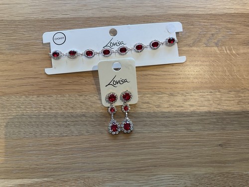 Lovisa Red Choker And Matching Earrings New - Picture 3 of 3