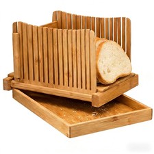 Bamboo Bread Slicer for Homemade Bread, Adjus...