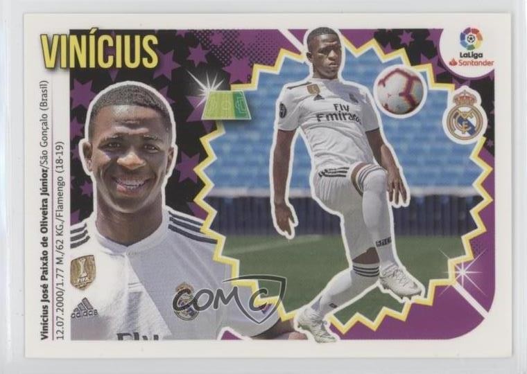 2018-19 Panini Colecciones Este Liga Stickers Vinicius Junior #15 Rookie RC 01eh