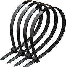 Zip Ties, Heavy Duty Zip Ties 200 Pack,175 LBS Tensile Strength Black Cable Ties
