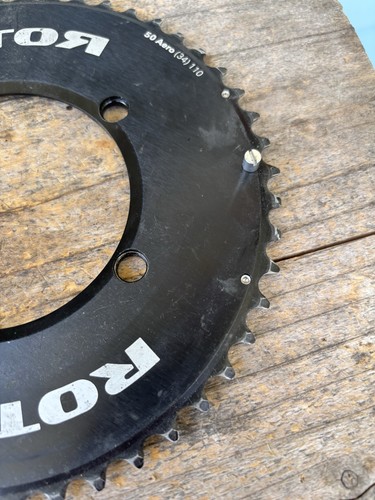 50t Pinned Rotor Aero noQ Road Bike Chain Ring-110 BCD-made In Spain- #3 - Picture 3 of 6