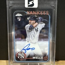 2024 Topps Chrome - Rookie Autographs Austin Wells #RA-AW (AU, RC)