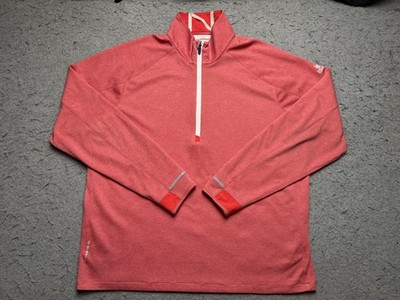 Zero Restriction Pullover Mens XL Red 1/4 Zip Long Sleeve Golf The Concession