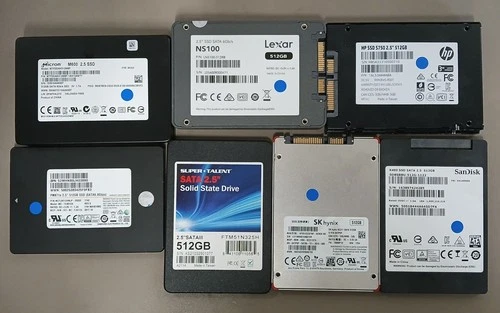 *LOT OF 10* Mixed Brand 512GB 2.5" SATA SSDs