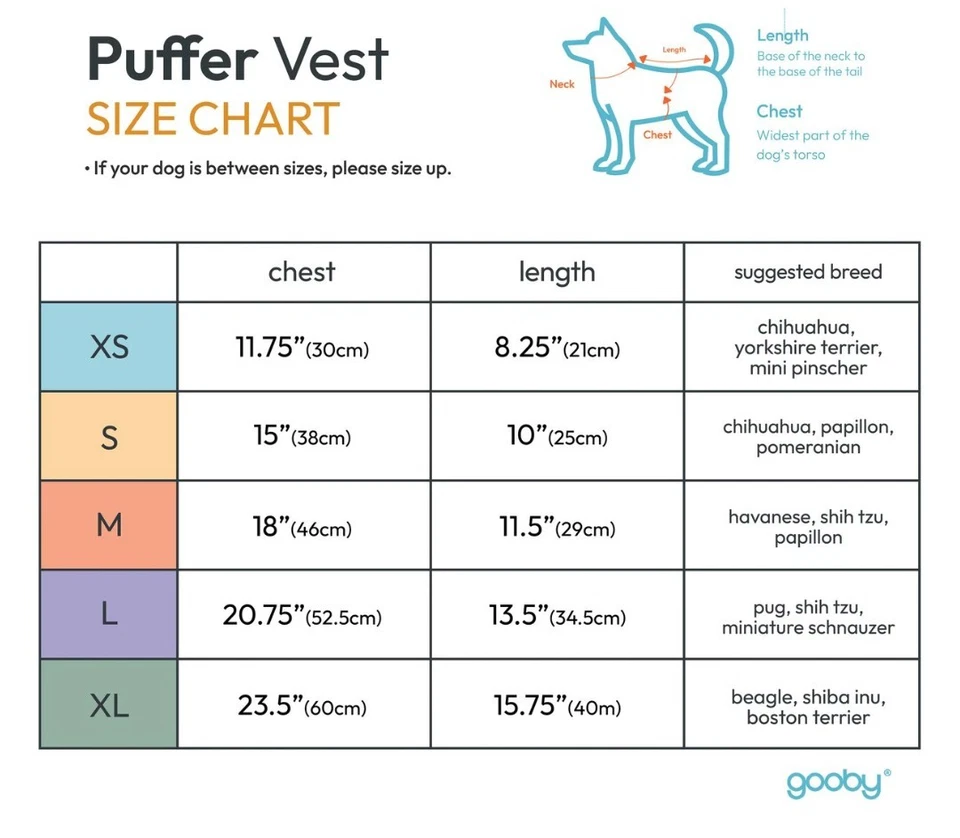 Gooby Chaleco Puffer Chaqueta para Perro - Azul, Pequeño - Ultra Delgado Cremallera Rompevientos con Foto 3 de 3