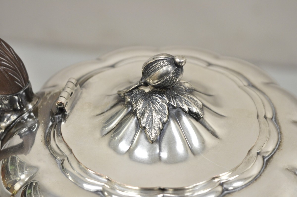 Old English Melon Community Plate Silver Plated Coffee Tea Set - 2