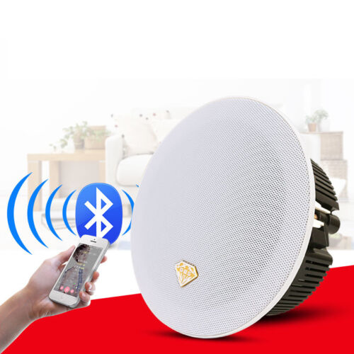 2X Bluetooth Ceiling Speakers Wall Mount Home Speaker Built-in Amplifier - Picture 7 of 19