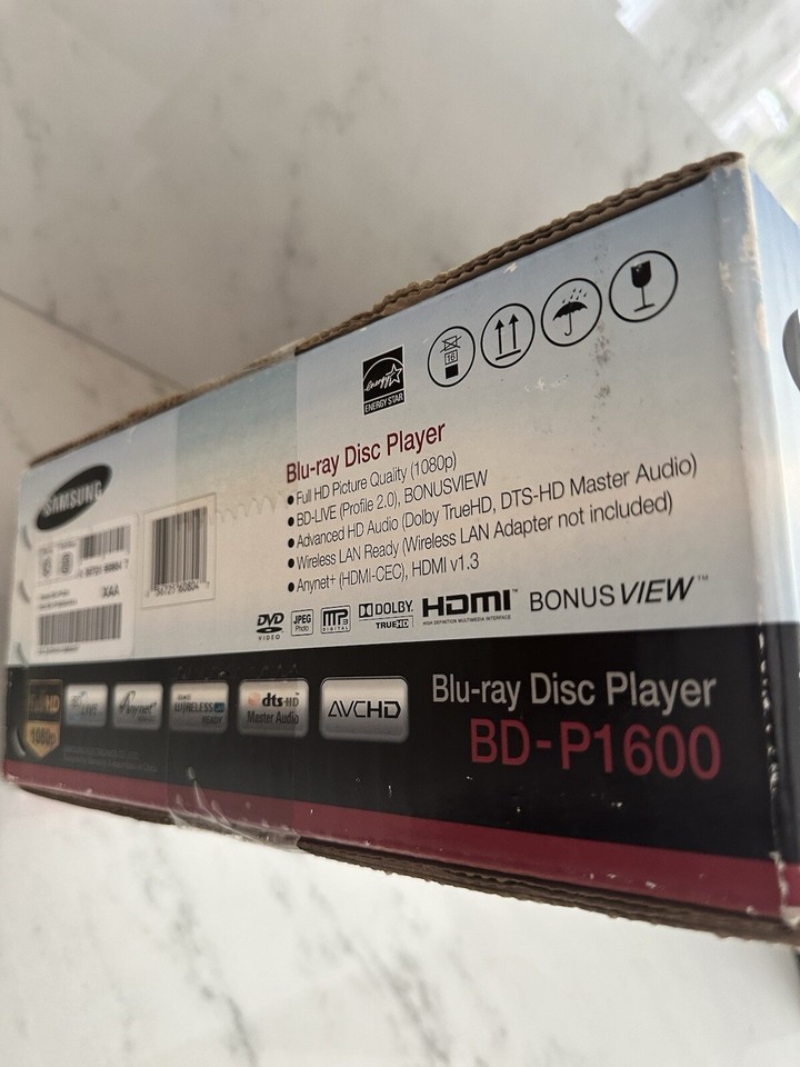 Samsung BDP1600 BluRay Player 1080 DVD Netflix Ready New in Box eBay