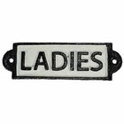 Ladies Toilet Cast Iron Sign Plaque Door Wall Fence Post Cafe Shop Pub Hotel Bar