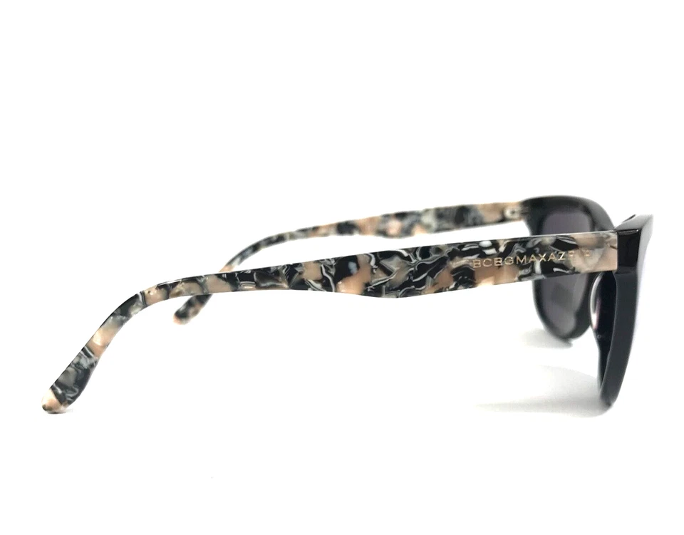 Gafas de sol BCBGMAXAZRIA APPEAL NEGRAS monturas de ojos de gato con lentes plateadas espejadas Foto 3 de 4