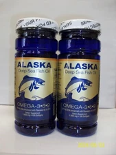 Alaska Deep Sea Fish Oil 1,000 mg Omega 3-6-9 100 Softgels  (2 Btl.)