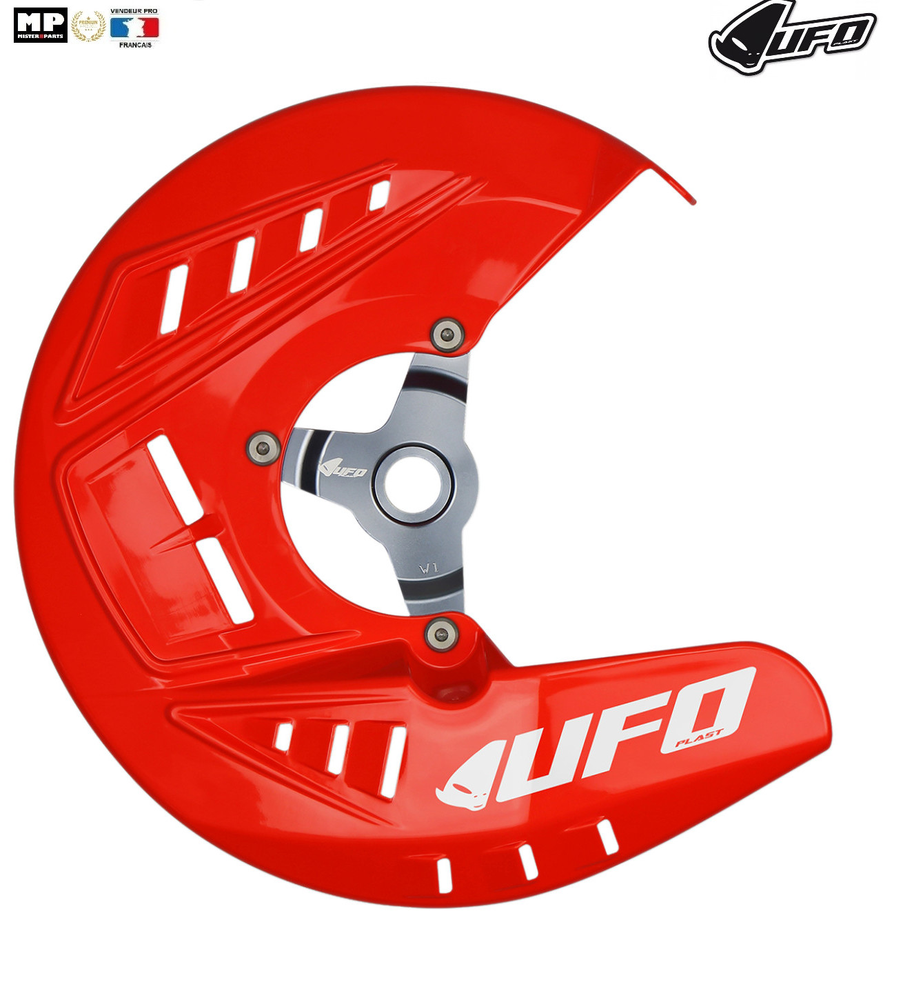 Couvercle de disque avant Cycra rouge pour moto Honda CRF 450 R