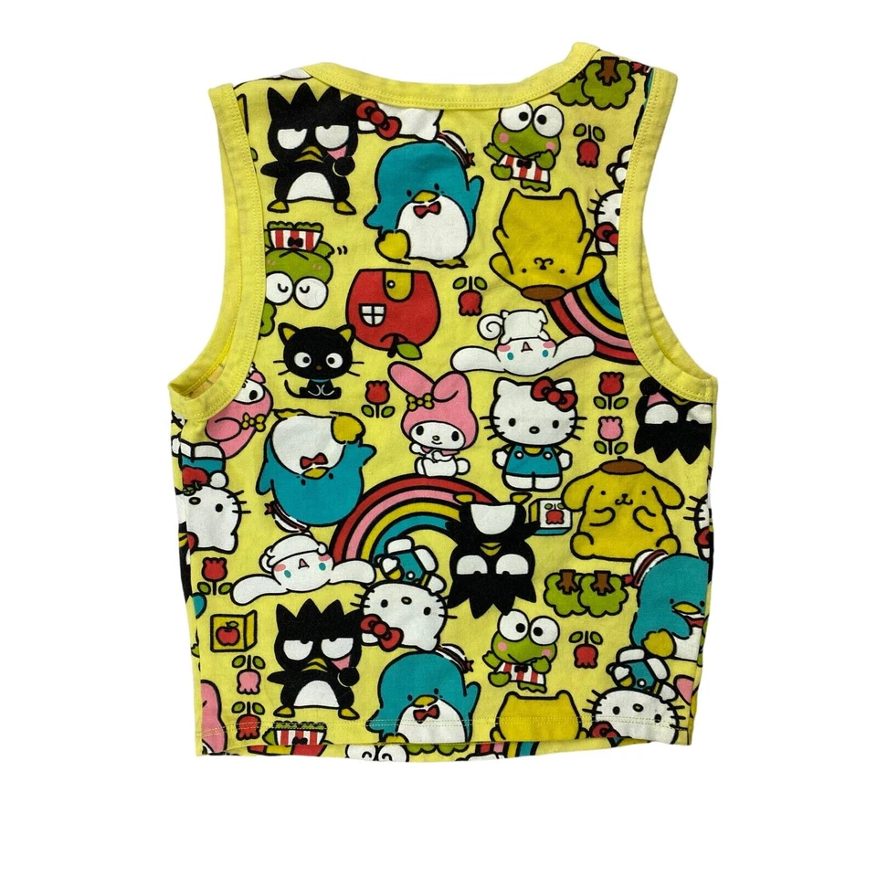 Hello Kitty and Friends by Sanrio Kids Size S Yellow Colorful Character Tank Top - Image 4 of 4