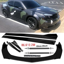 Front Bumper Lip Splitter Spoiler Side Skirt Strut For Dodge Avenger