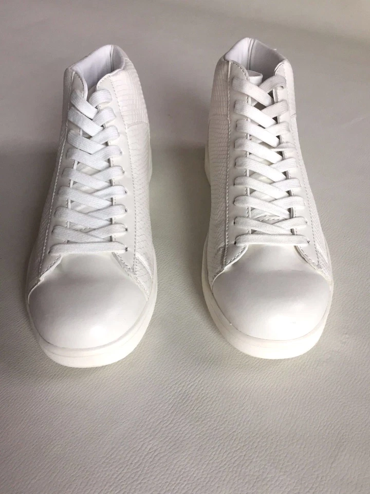 Zapatillas New Look Piel de Serpiente Textura Blancas Mujer - Look Entrenadores Talla US 10.5/UK 8 Foto 3 de 4