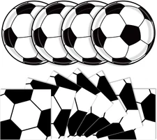 40 Pcs Soccer Plates and Napkins Party Supplies, Soccer Birthday Party Decoratio
