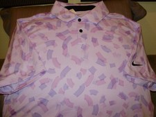 Nike Dri-Fit FD5739-512 Tour Rake Line Lavender Polo Golf Shirt Men's XL-Tall