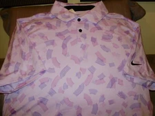 Nike Dri-Fit FD5739-512 Tour Rake Line Lavender Polo Golf Shirt Men's XL-Tall
