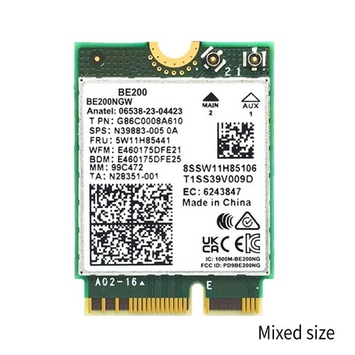 BE200NGW WIFI7 Wireless WiFi Card BT5.4 Networking Adapter TriBand 2.4/5/6GHz - Afbeelding 8 van 12