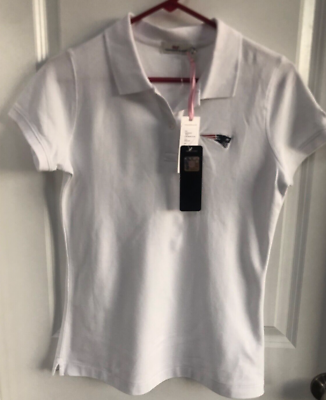 Vineyard Vines Women's Size medium New England Patriots White Polo Shirt  New Tag