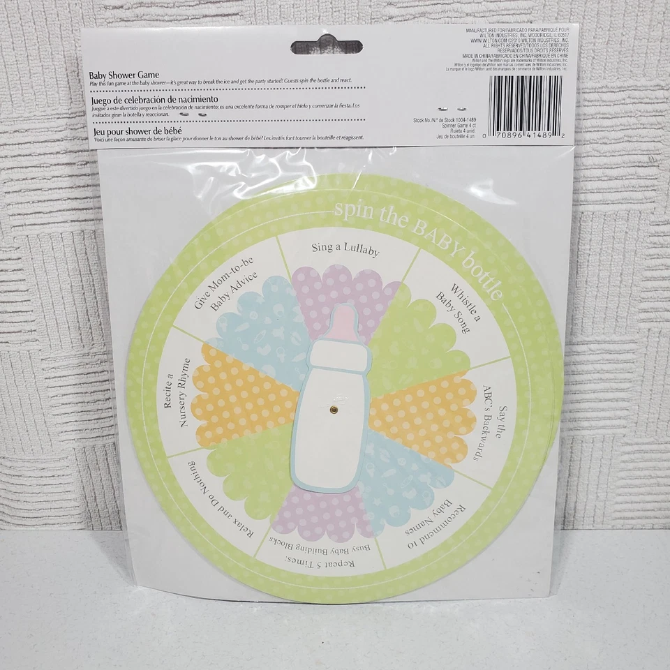 Лот из 6 упаковок из 4 спиннеров для душа ребенка Wilton игра спиннинг детская бутылочка совершенно новые! - Изображение 4 из 4
