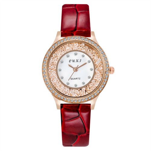 Women's Fashion Retro Casual Watch Diamond Inlaid Quartz Simple Wrist Watches - Picture 13 of 14