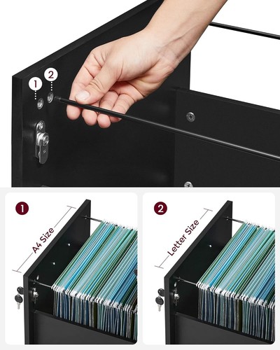 2-Drawer Vertical Filing Cabinet with Lock and Locks Lockable File Cabinet - Picture 26 of 36