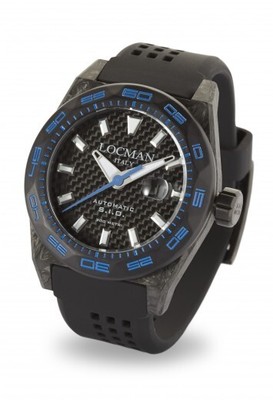 0216V3-CBCBNKBS2K Locman Stealth / Herrenuhr / schwarzes Carbon Zifferblatt und ...