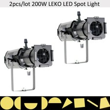 BECEN 2pcs 200W LEKO LED Profile Spot Light Warm White RDM 3200k/19  DJ Stage