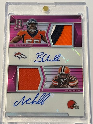 2018 Panini Spectra Nick Chubb - Bradley Chubb Dual Rookie Auto /15