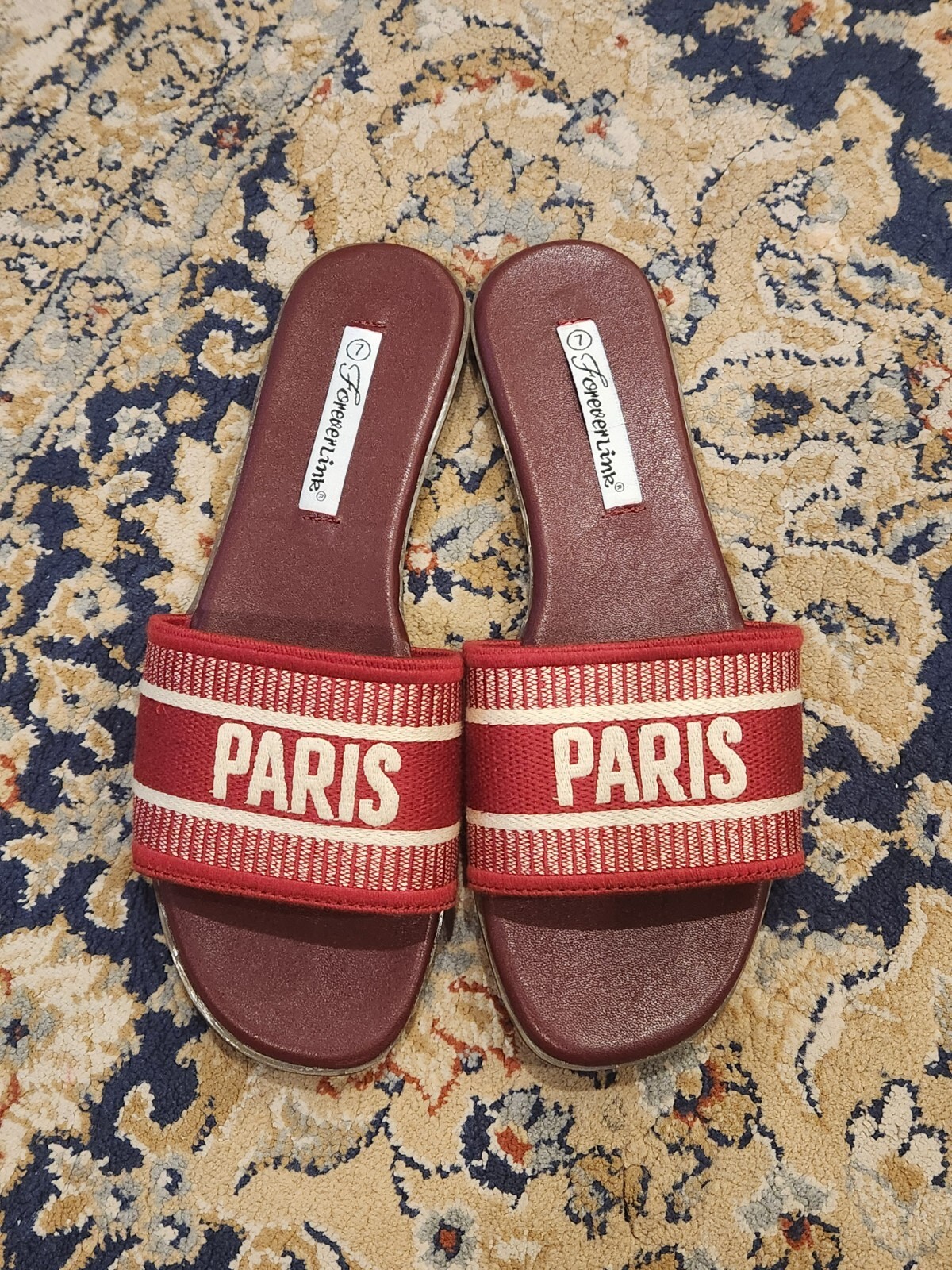 APL Sandali donna PARIS rosso con logo slide on taglia 7