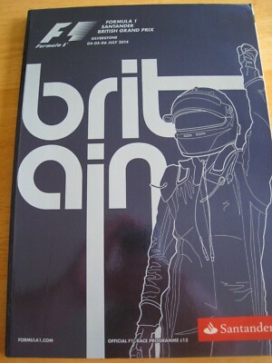 FORMULA 1 OFFICIAL F1 RACE PROGRAMME JUL 2014 MAGAZINE SANTANDER SILVERSTONE