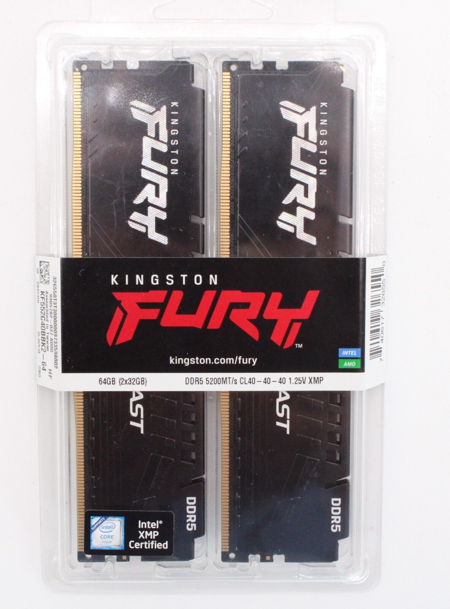 【新品未使用】 FURY Beast DDR5 32GBx2枚 Kingston FURY Beast 64GB (2 x 32GB) 288-Pin PC RAM DDR5 6000