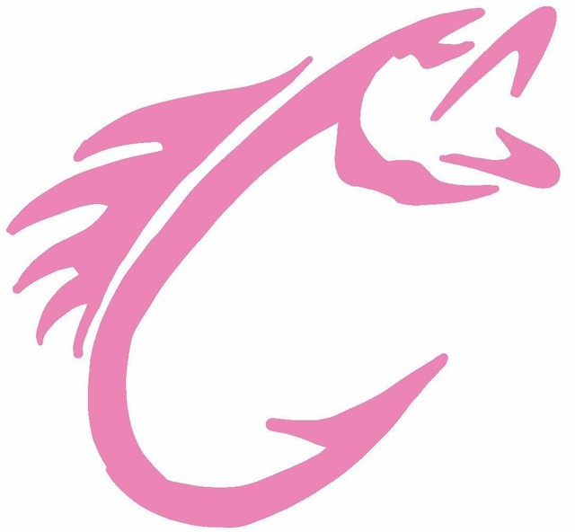 Fish Hook Vinyl Decal eBay